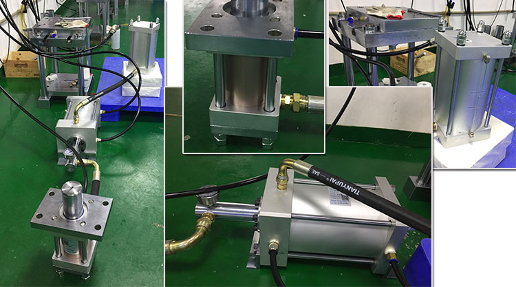 油氣隔離型氣液增壓器（儲(chǔ)油筒分離型）產(chǎn)品測試中